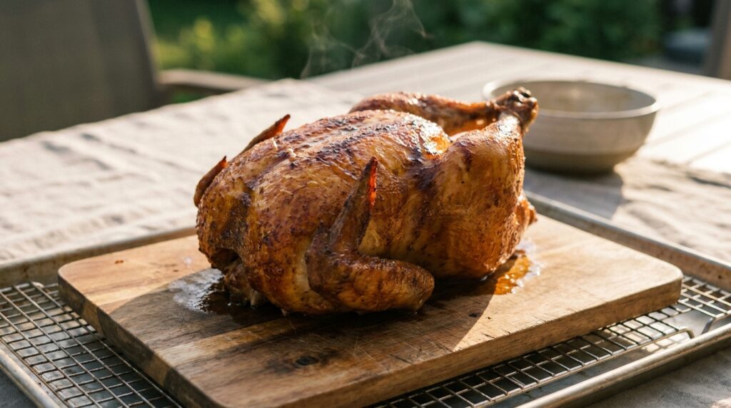 Whole Chicken on a Pellet Grill: Crispy Skin, Every Time